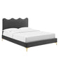 Current Performance Velvet Queen Platform Bed, MOD-6733 FredCo