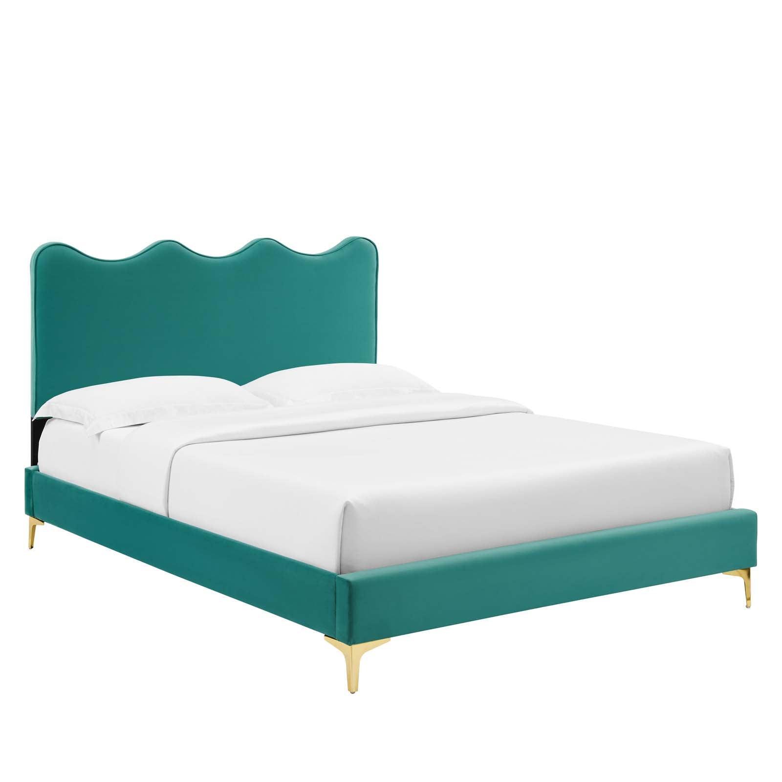 Current Performance Velvet Queen Platform Bed, MOD-6733 FredCo