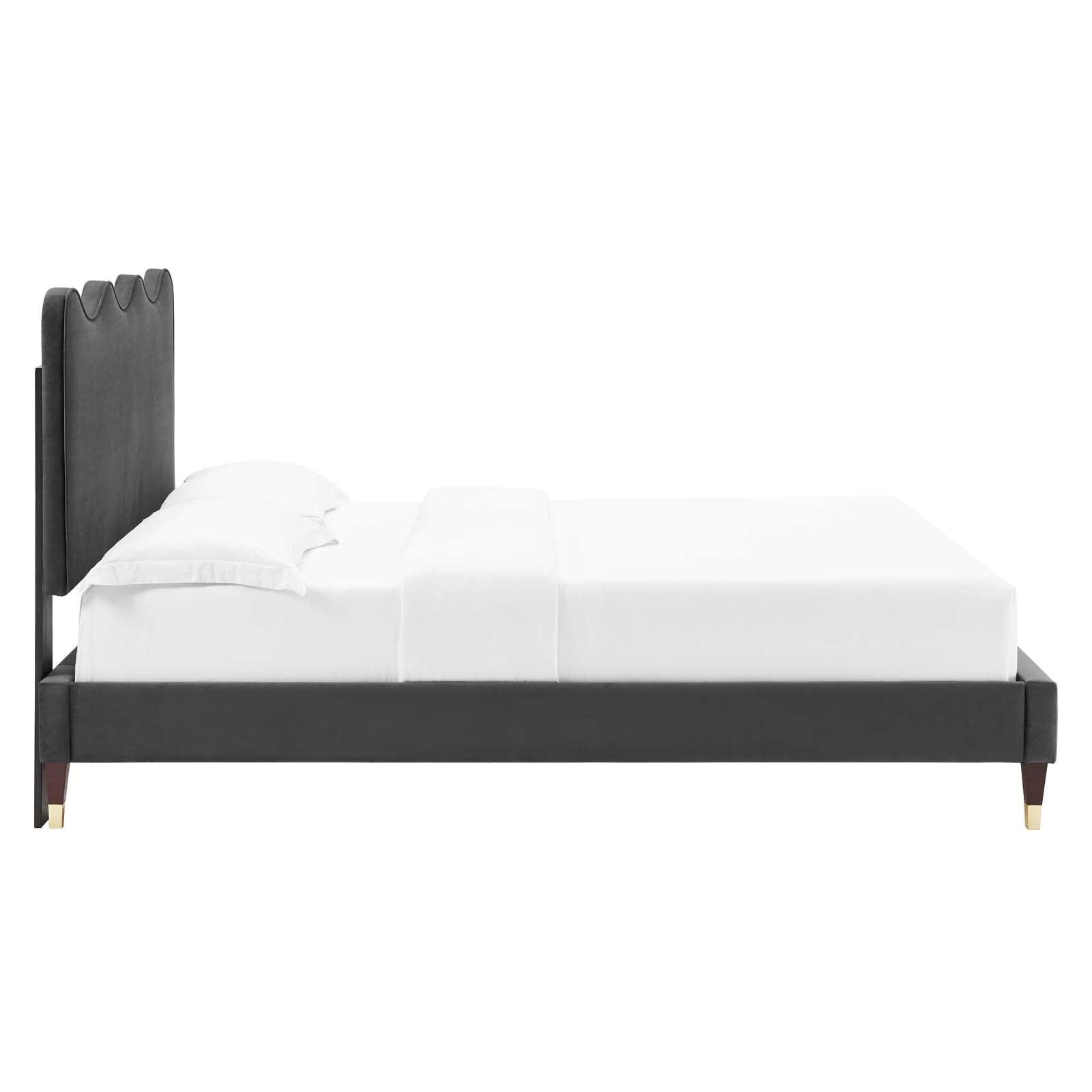 Current Performance Velvet Queen Platform Bed, MOD-6734 FredCo