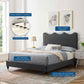 Current Performance Velvet Queen Platform Bed, MOD-6734 FredCo