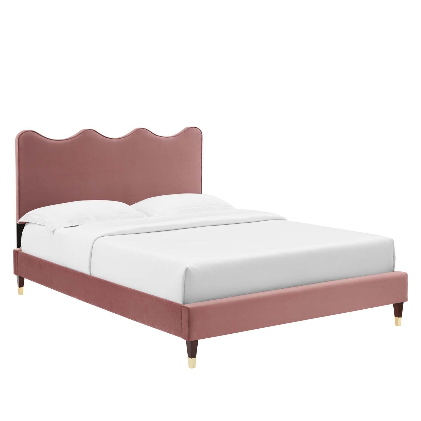 Current Performance Velvet Queen Platform Bed, MOD-6734 FredCo