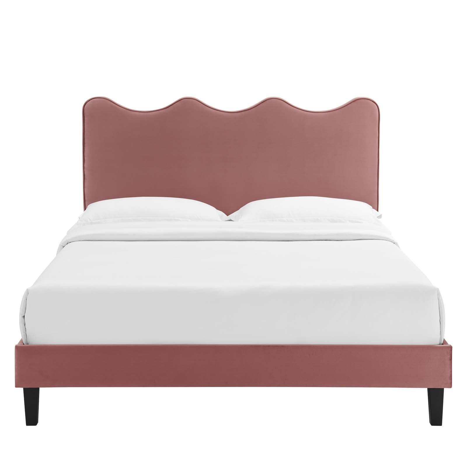 Current Performance Velvet Queen Platform Bed, MOD-6735 FredCo