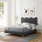 Current Performance Velvet Twin Platform Bed, MOD-6727 FredCo