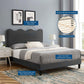 Current Performance Velvet Twin Platform Bed, MOD-6729 FredCo