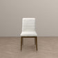 Ines Modern White Boucle Dining Chair (Set of 2) with Solid Wood Base and Foam Padding 35.8'H x 18.9'W x 24'D FredCo