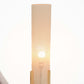 Modern cylinder fabric table lamp with soft light and wooden base for home decor