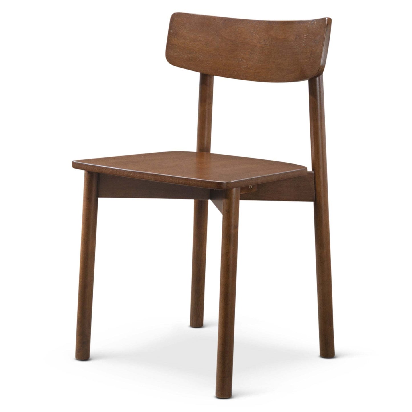 New Design Walnut Dining Chair Set Of 2 - Mid Century Modern Solid Wood Dining Chairs in Rich Walnut Color 17.5'W x 17.7'D x 29.9'H for Living Room Bedroom Outdoor FredCo