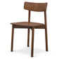 New Design Walnut Dining Chair Set Of 2 - Mid Century Modern Solid Wood Dining Chairs in Rich Walnut Color 17.5'W x 17.7'D x 29.9'H for Living Room Bedroom Outdoor FredCo