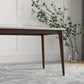 Lindsey Mid-Century Modern Solid Wood Dining Table with White Top and Walnut Legs, 59 inches for Bedroom Hallway, Entryway FredCo