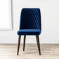 Best selling Katie Mid-Century Modern Velvet Dining Chair (Set Of 2)- Blue, Solid Wood, 20x18x36 Inches Table Chairs for Living Room Bedroom Outdoor Lounge FredCo