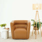 Callan Swivel Chair - Vegan Tan Leather FredCo