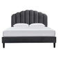 Daisy Performance Velvet Queen Platform Bed, MOD-6287 FredCo