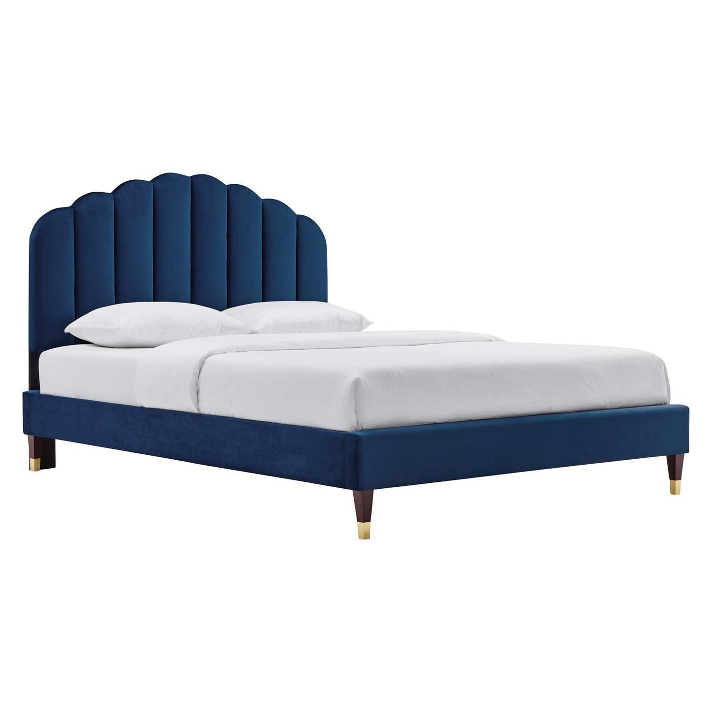 Daisy Performance Velvet Queen Platform Bed, MOD-6288 FredCo