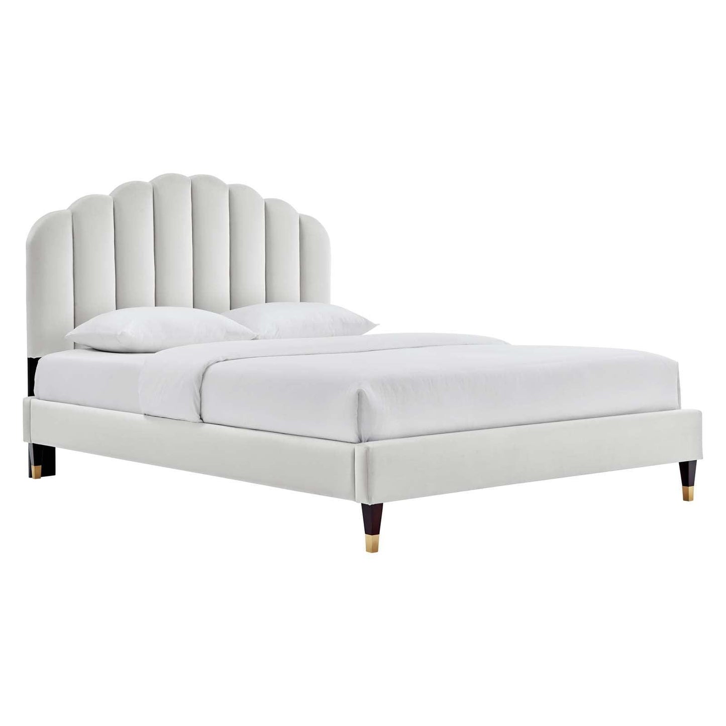 Daisy Performance Velvet Queen Platform Bed, MOD-6288 FredCo