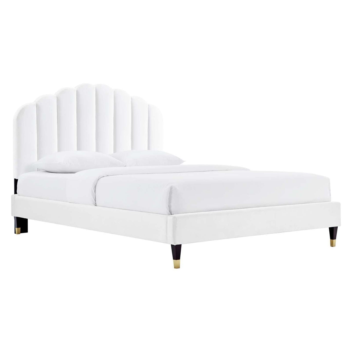 Daisy Performance Velvet Queen Platform Bed, MOD-6288 FredCo