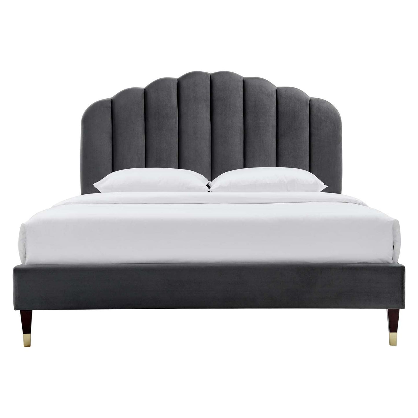Daisy Performance Velvet Queen Platform Bed, MOD-6288 FredCo
