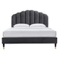 Daisy Performance Velvet Queen Platform Bed, MOD-6288 FredCo