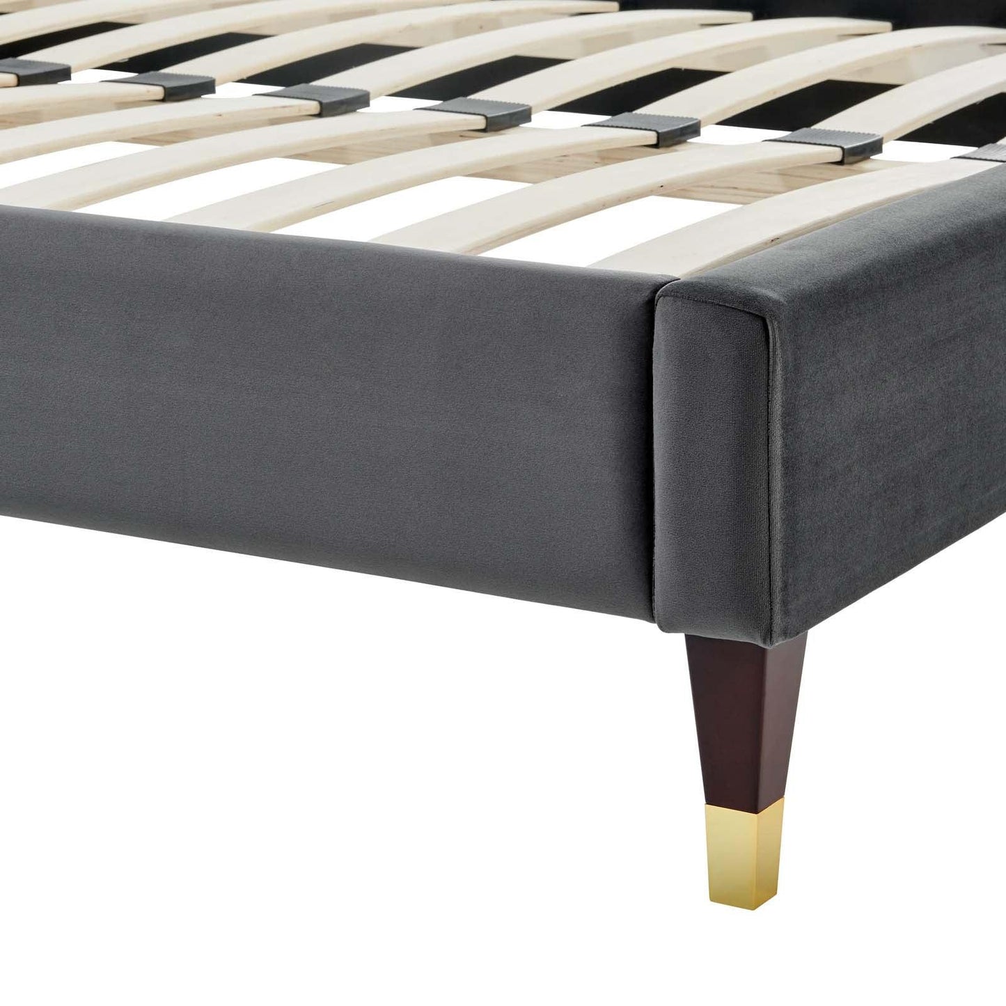 Daisy Performance Velvet Queen Platform Bed, MOD-6288 FredCo