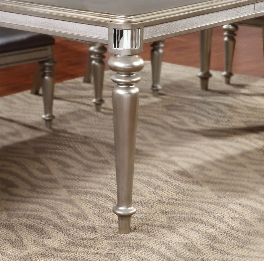 Danette Dining Room Set Metallic Platinum 106471-S7 Coaster FredCo