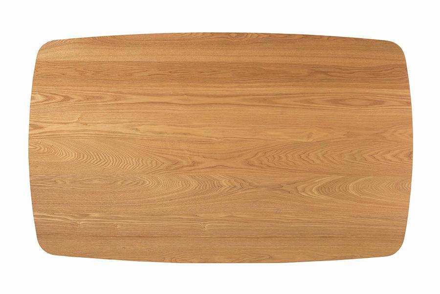 Dannon Mid-Century Modern Grey Fabric and Natural Oak Finished Wood 7-Piece Dining Set FredCo
