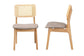 Dannon Mid-Century Modern Grey Fabric and Ntural Oak Finished Wood 2-Piece Dining Chair Set FredCo