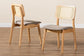 Dannon Mid-Century Modern Grey Fabric and Ntural Oak Finished Wood 2-Piece Dining Chair Set FredCo