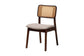Dannon Mid-Century Modern Grey Fabric and Walnut Brown Finished Wood 7-Piece Dining Set FredCo