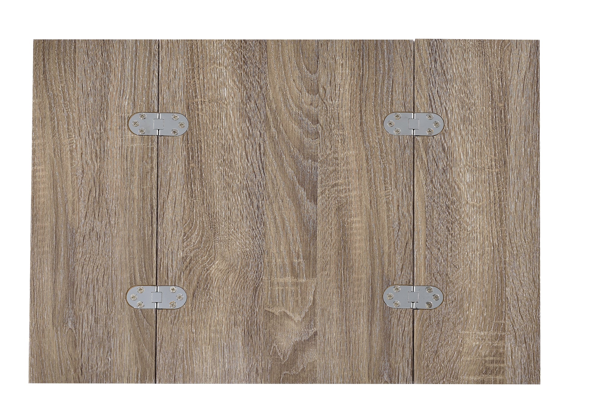 Danson Weathered Oak & Chrome Finish Accent Table FredCo