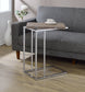 Danson Weathered Oak & Chrome Finish Accent Table FredCo