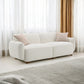Darius Beige Boucle Sofa with 2 Toss Pillows FredCo