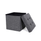Dark Grey Folding Ottoman FredCo