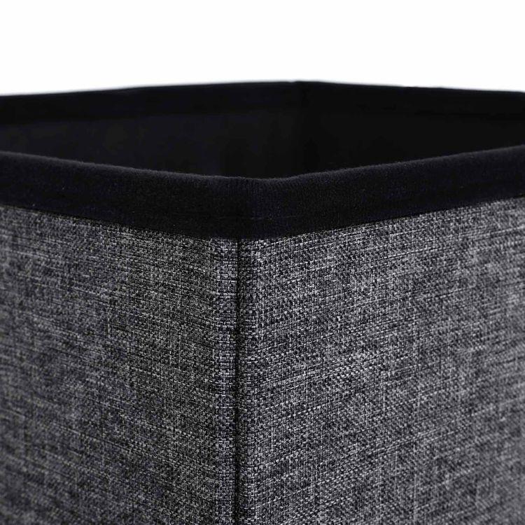 Dark Grey Folding Ottoman FredCo