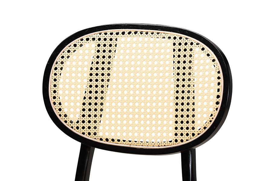 Darrion Mid-Century Modern Cream Fabric and Black Finished Wood 5-Piece Pub set FredCo