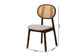 Darrion Mid-Century Modern Grey Fabric and Walnut Brown Finished Wood 2-Piece Dining Chair Set FredCo