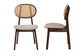 Darrion Mid-Century Modern Grey Fabric and Walnut Brown Finished Wood 2-Piece Dining Chair Set FredCo