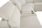 Dayana Beige Boucle Power Recliner Sectional Sofa for 5 People with Cupholder Console & Adjustable Headrest FredCo