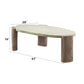 Dayana Off White & Oak Finished Leg Coffee Table FredCo