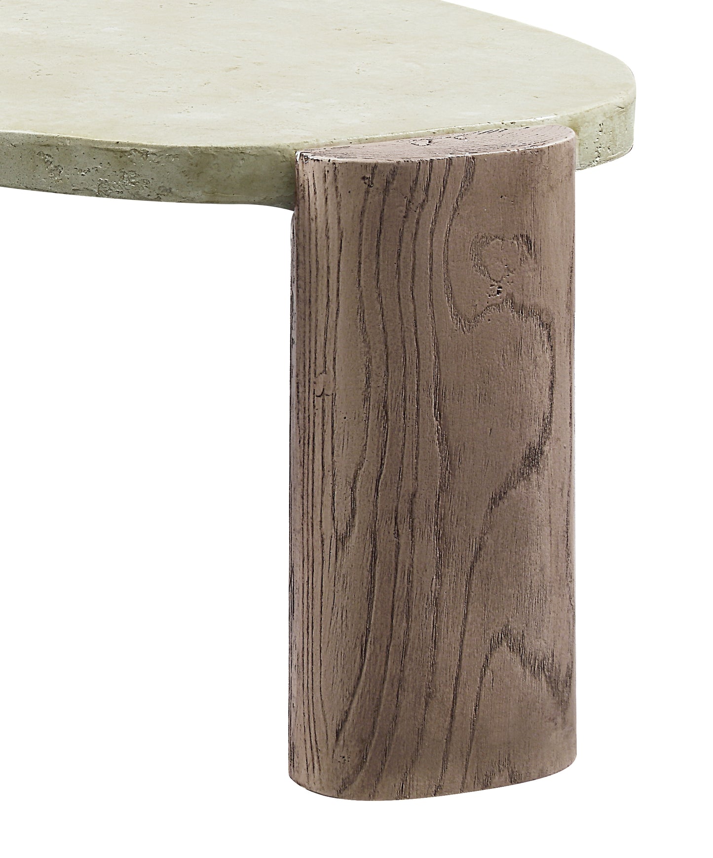 Dayana Off White & Oak Finished Leg Coffee Table FredCo