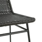 Aluminum and Rattan Chat Set, Outdoor Patio Set Includes Rattan Dining Chair Set of 2 and C-Shaped Side Table FredCo