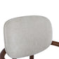 Dining Chairs Set of 2 Upholstered Arm Chairs, Rubber Wood Accent Chairs Beige Fabric Seating, 300 LBS Weight Capacity FredCo