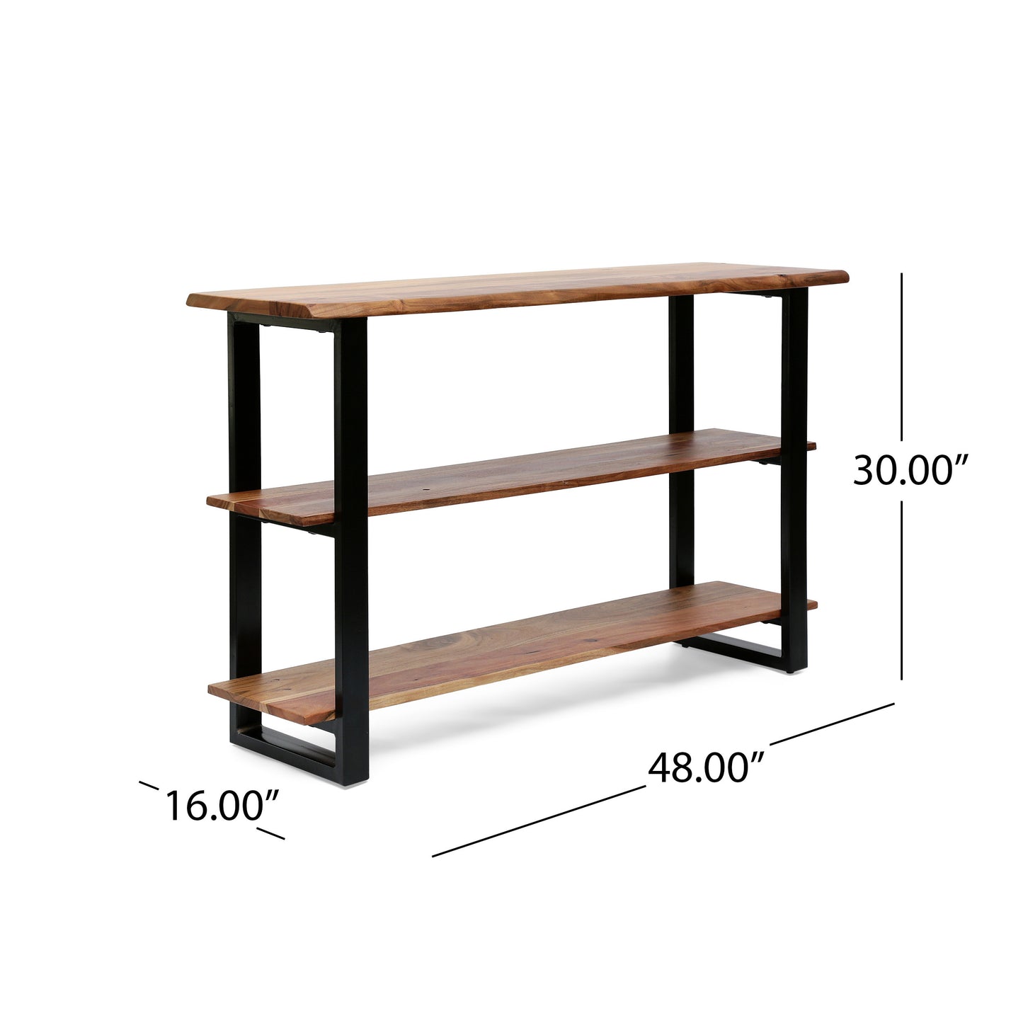 Modern Industrial Media Console Table FredCo