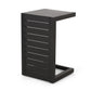 Aluminum and Rattan Chat Set, Outdoor Patio Set Includes Rattan Dining Chair Set of 2 and C-Shaped Side Table FredCo