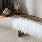 Henley Bench in White Khaki Fur FredCo
