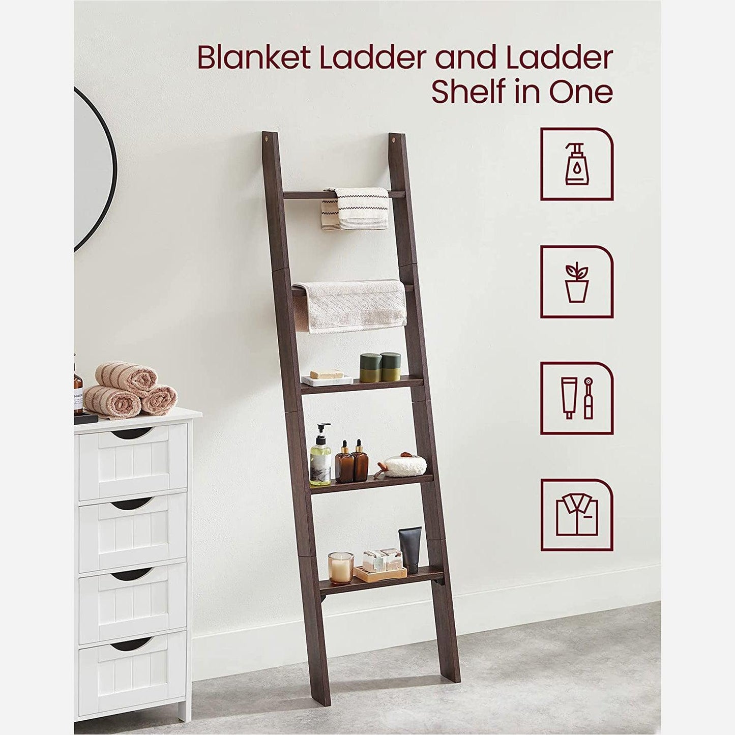 Decorative Farmhouse Blanket Ladder FredCo