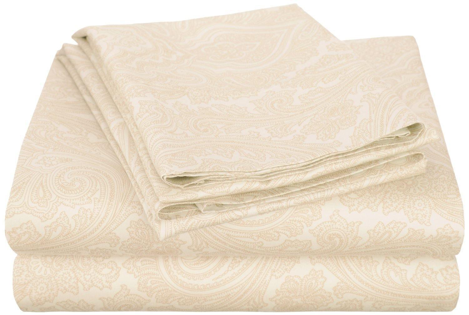 Decorative Italian Paisley Cotton-Rich Sheet Set FredCo