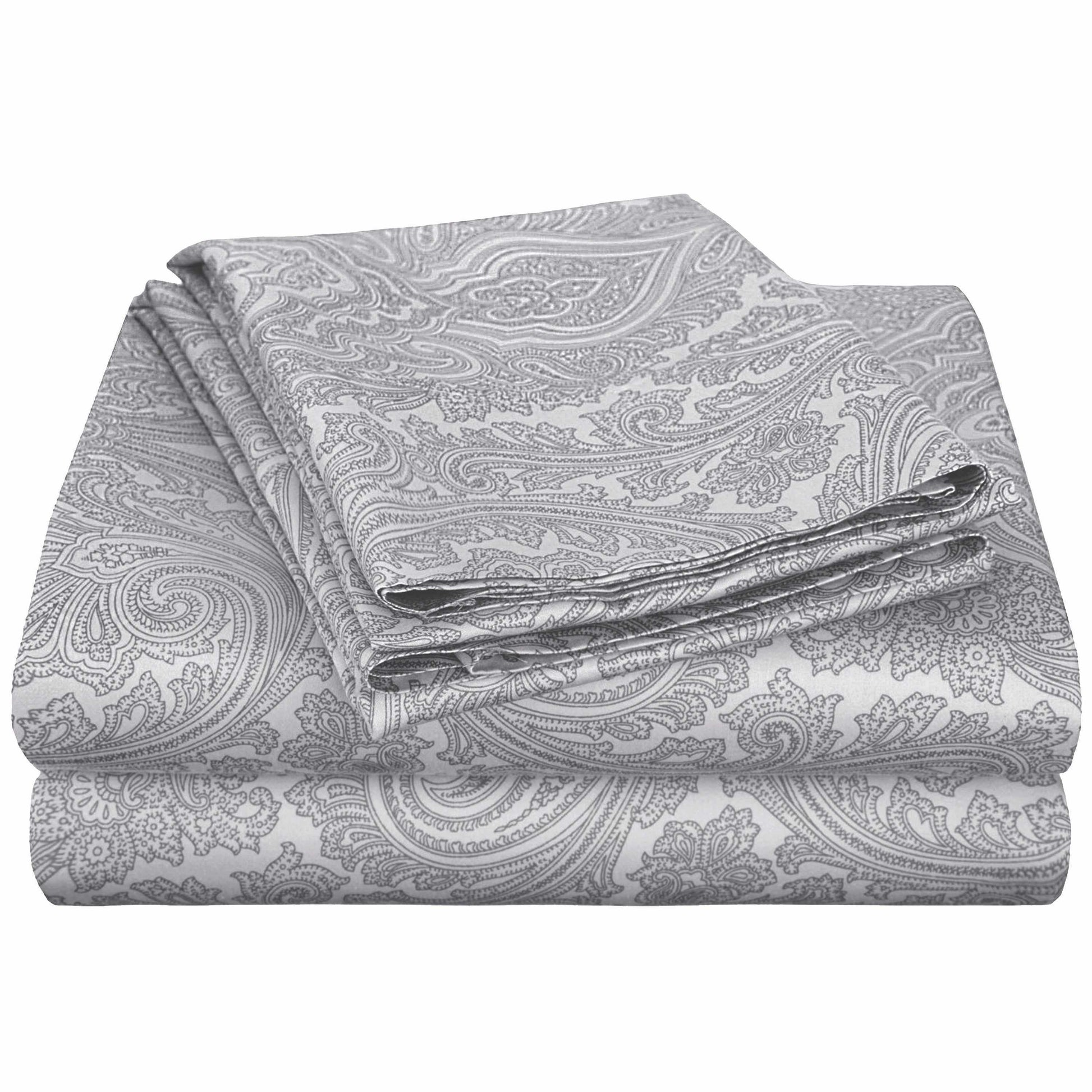 Decorative Italian Paisley Cotton-Rich Sheet Set FredCo