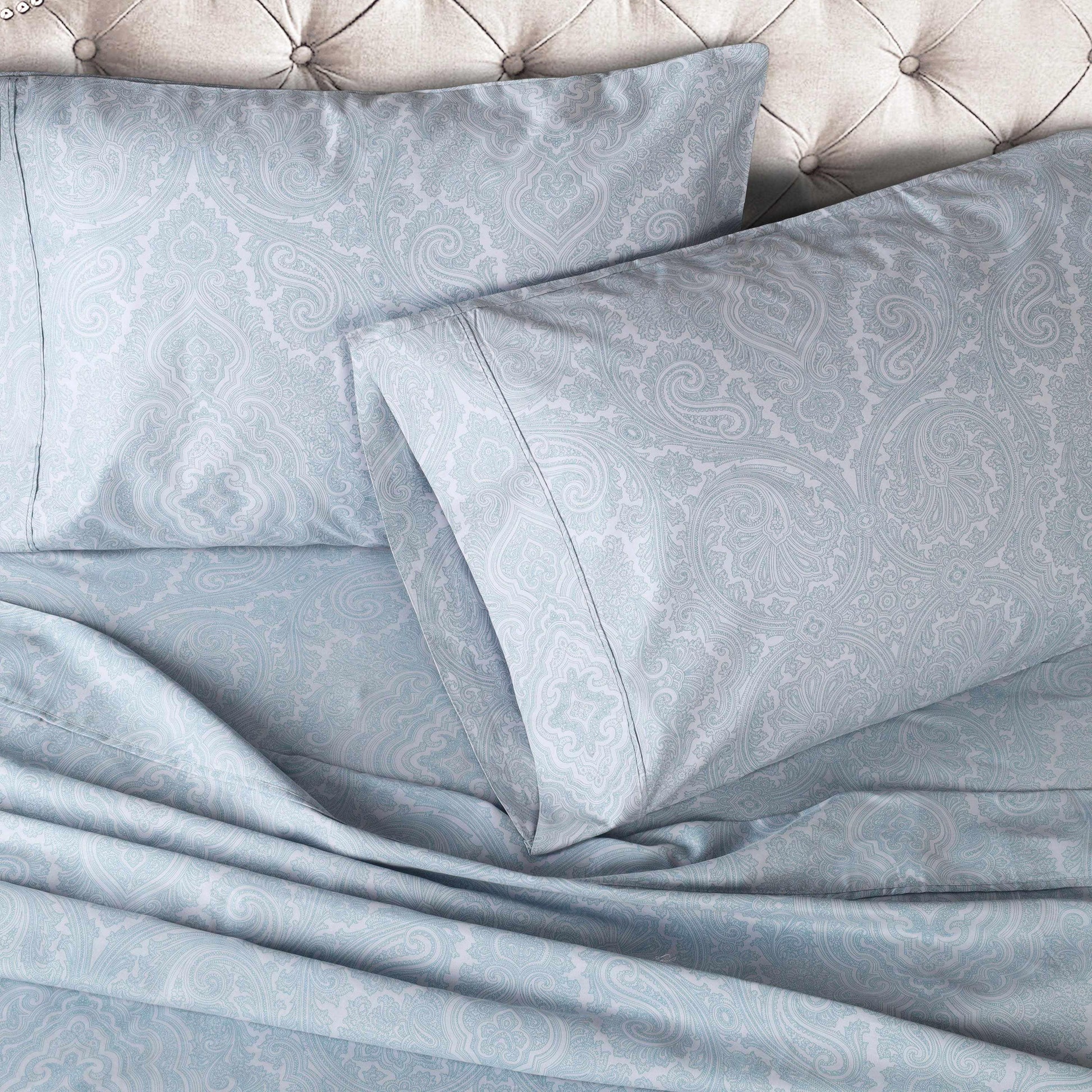 Decorative Italian Paisley Cotton-Rich Sheet Set FredCo