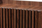 Delaire Mid-Century Modern Walnut Brown Finished Wood Shoe Cabinet FredCo