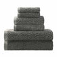 Denim Wash Cotton Ultra-Plush Jacquard Absorbent 6-Piece Towel Set FredCo
