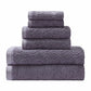 Denim Wash Cotton Ultra-Plush Jacquard Absorbent 6-Piece Towel Set FredCo